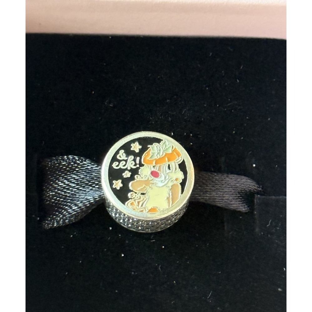 2026 Disney Parks Halloween Chip & Dale Pandora Charm EEK Exclusive Two Sided